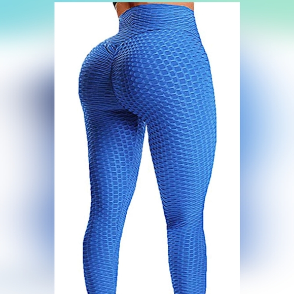 JGS1996 Butt Lifting Leggings Tummy Control Royal Blue Size XL (EUC) - Picture 1 of 11